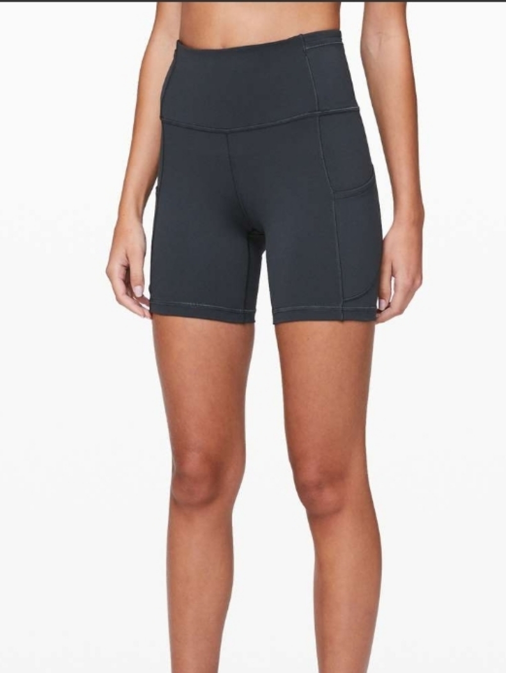 lululemon athletica Black High-Rise Athletic Bike Shorts